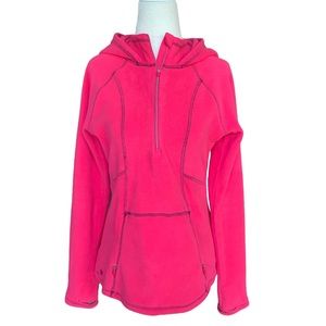 Athleta Sky High Polartec Fleece Hoodie Fuchsia